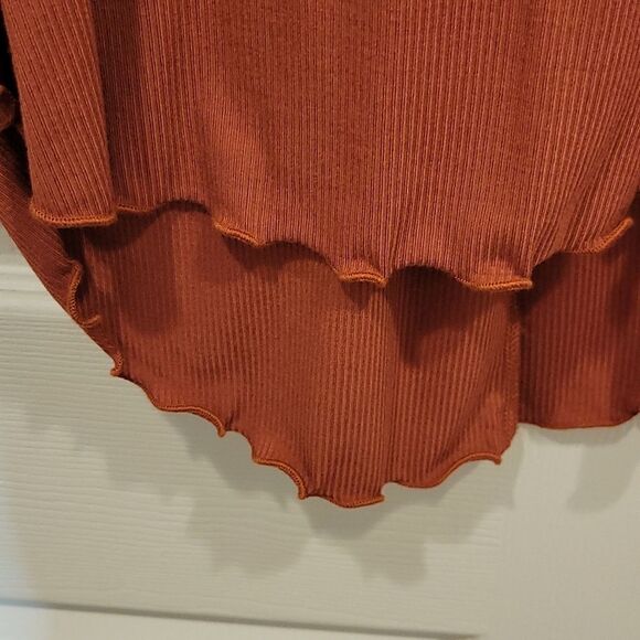 Free People Rust Blouse Sz XS - Picture 5 of 7